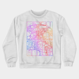 Edinburgh, Scotland City Map Typography - Colorful Crewneck Sweatshirt